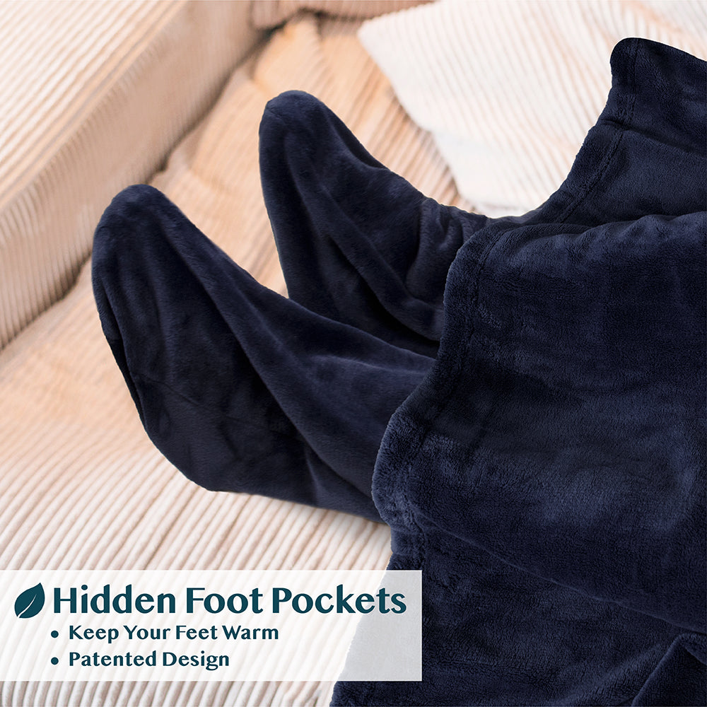 Blanket with Sleeves - Foot Pockets