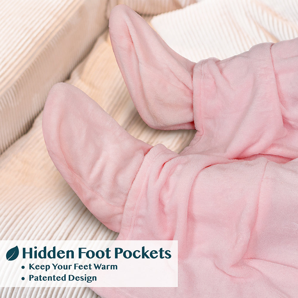 Blanket with Sleeves - Foot Pockets
