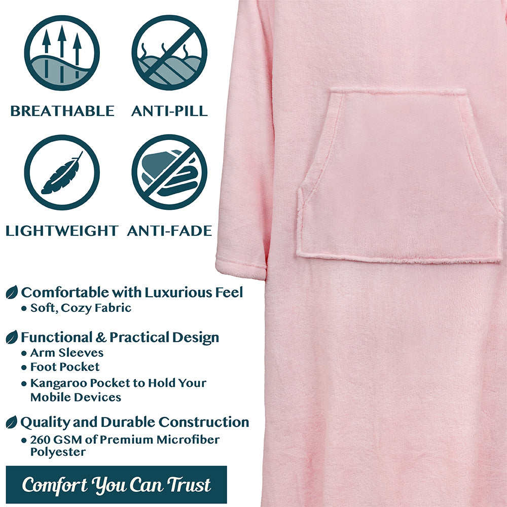 Blanket with Sleeves - Foot Pockets