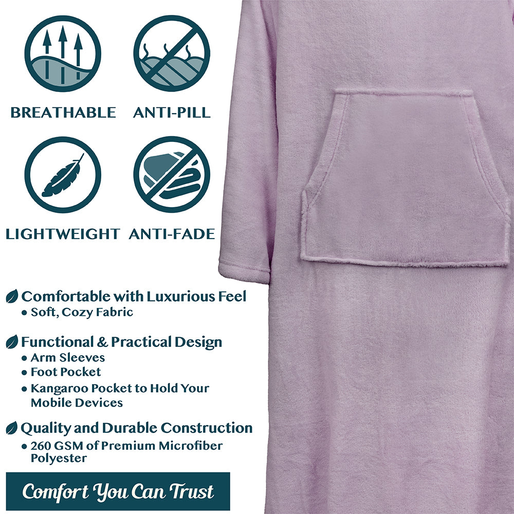 Blanket with Sleeves - Foot Pockets