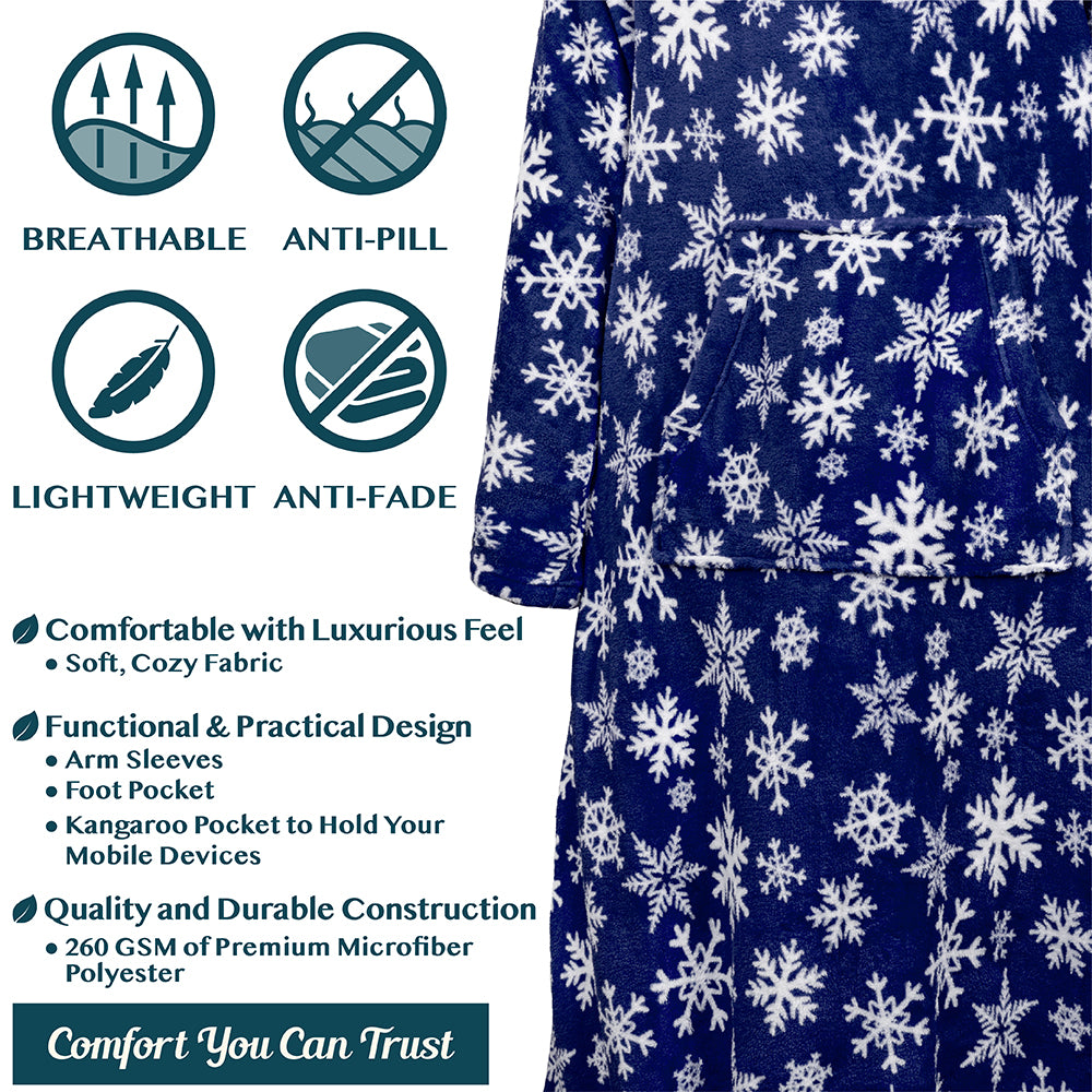 Blanket with Sleeves - Foot Pockets