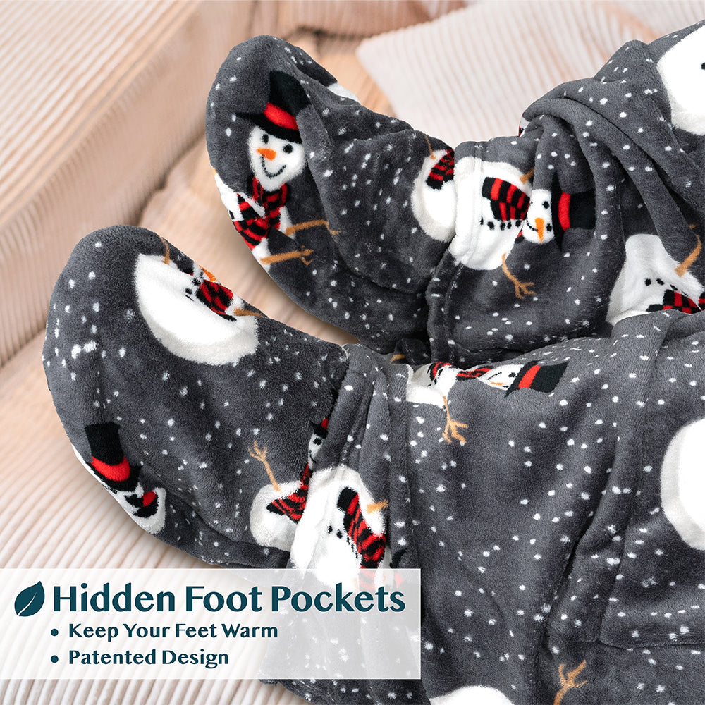 Blanket with Sleeves - Foot Pockets