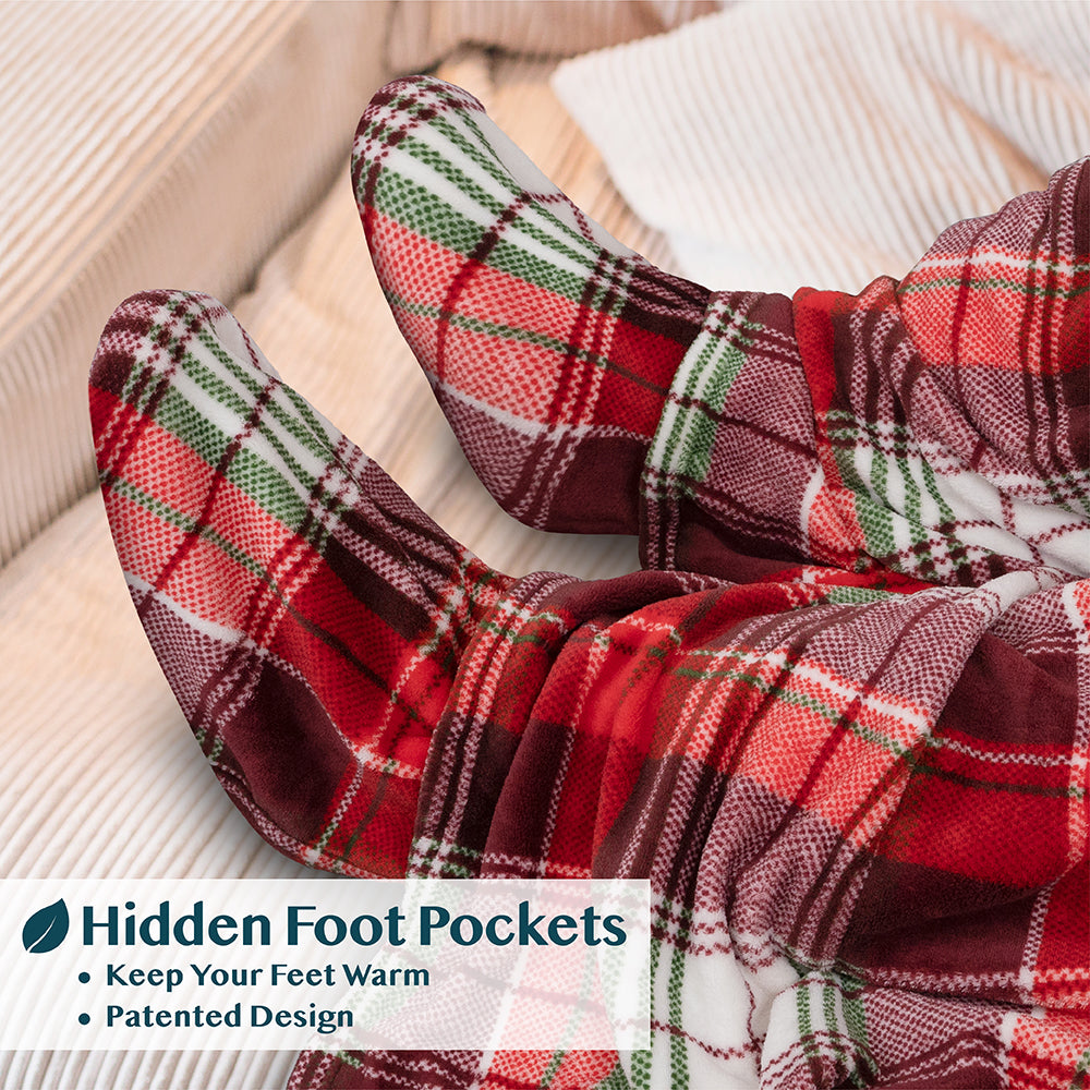 Blanket with Sleeves - Foot Pockets