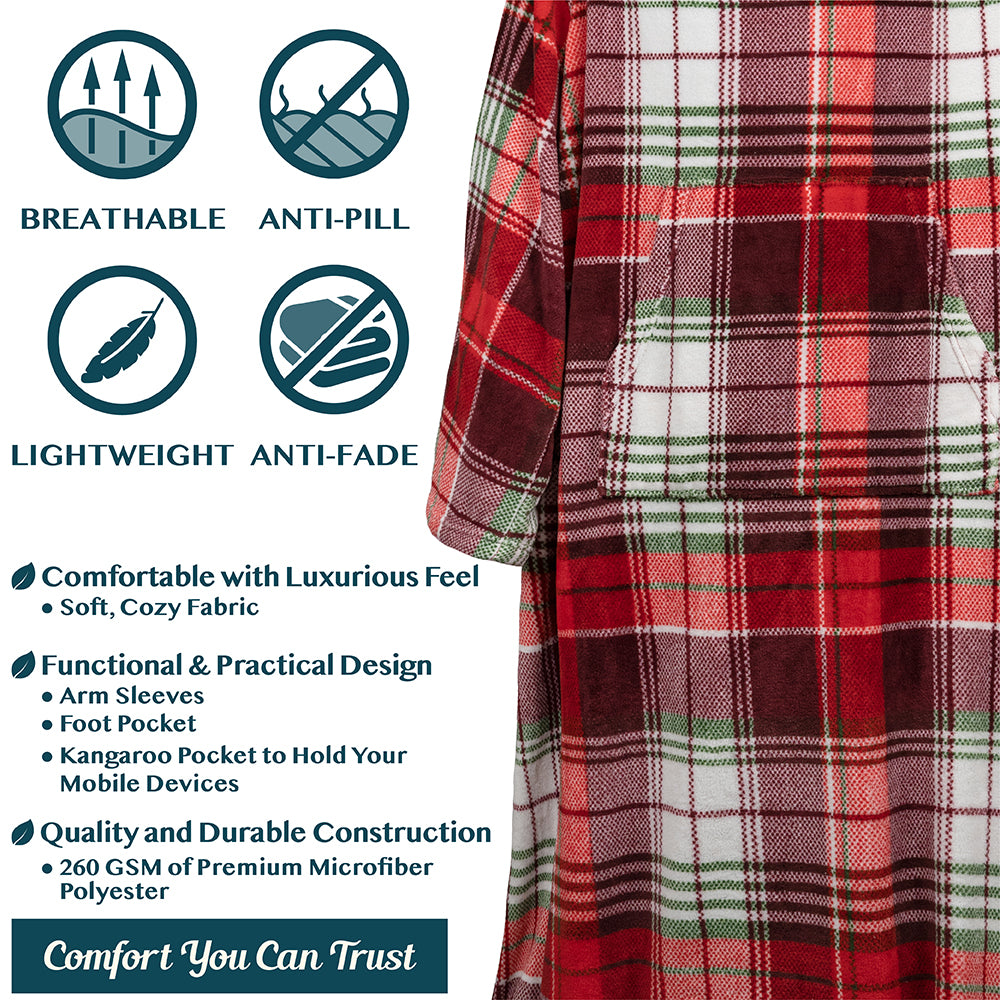 Blanket with Sleeves - Foot Pockets