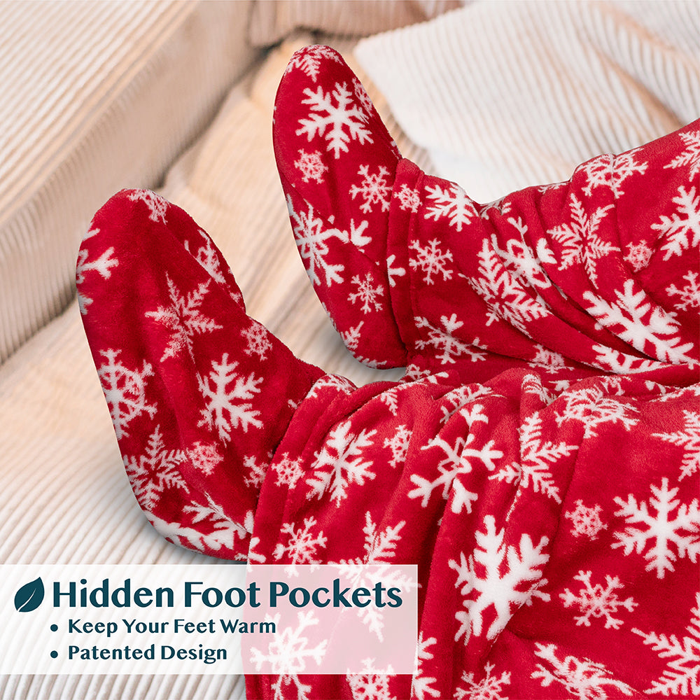 Blanket with Sleeves - Foot Pockets