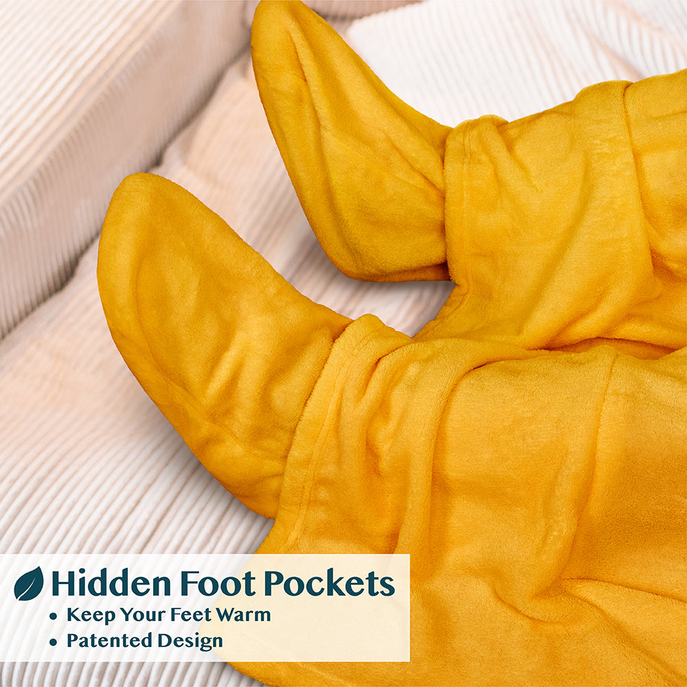 Blanket with Sleeves - Foot Pockets