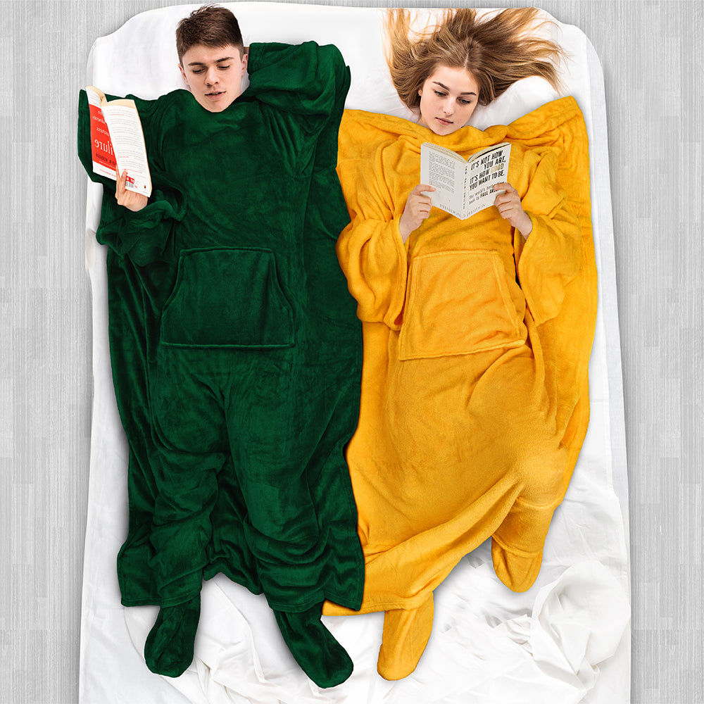 Blanket with Sleeves - Foot Pockets