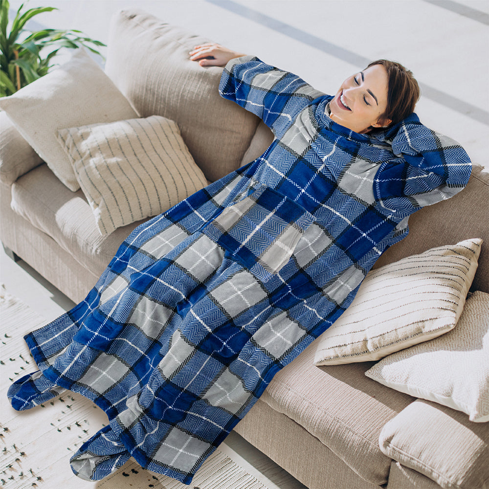 Blanket with Sleeves - Foot Pockets