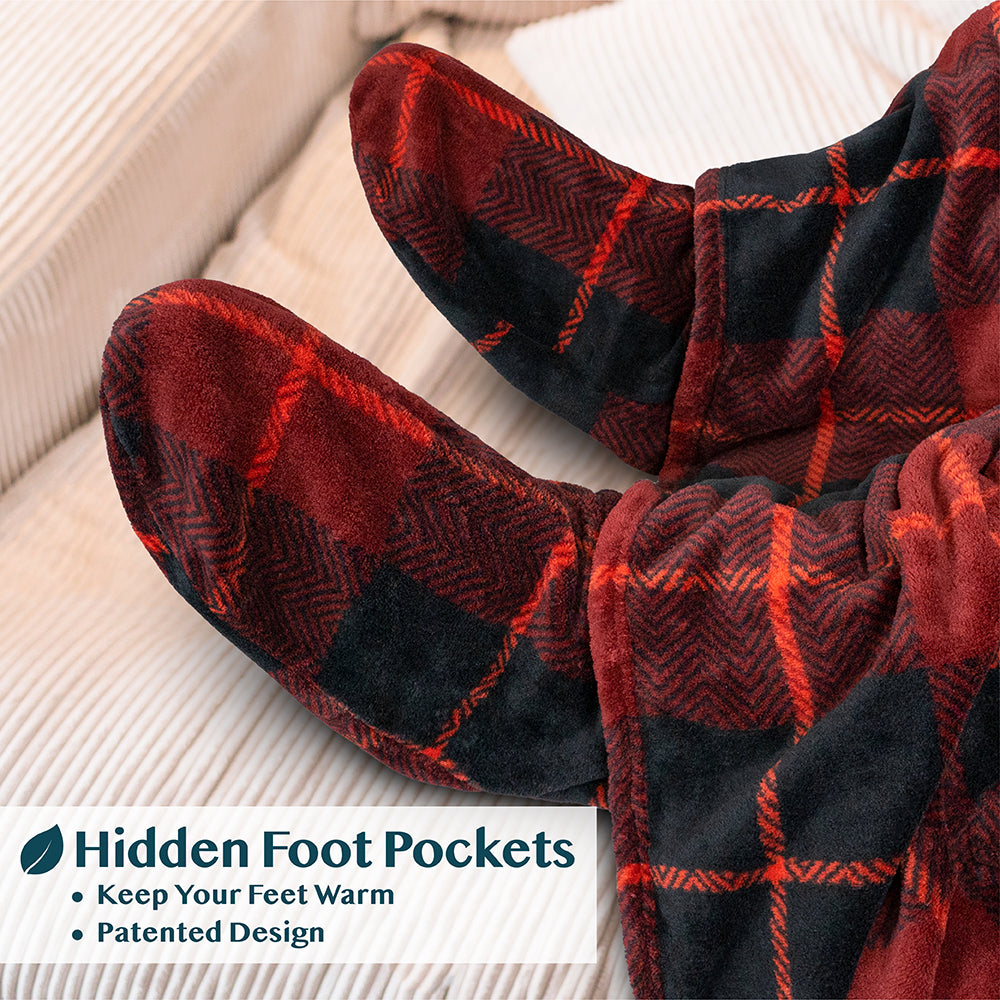 Blanket with Sleeves - Foot Pockets