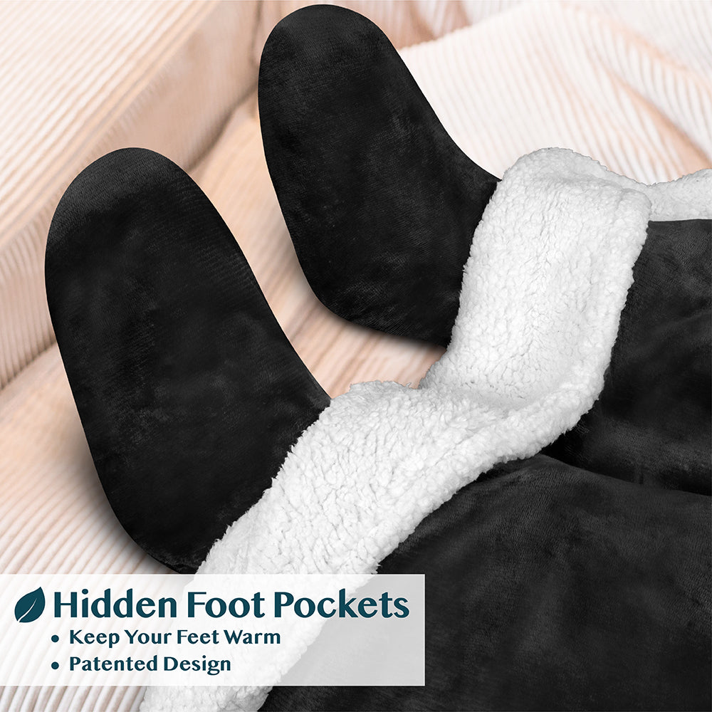 Blanket with Sleeves - Foot Pockets