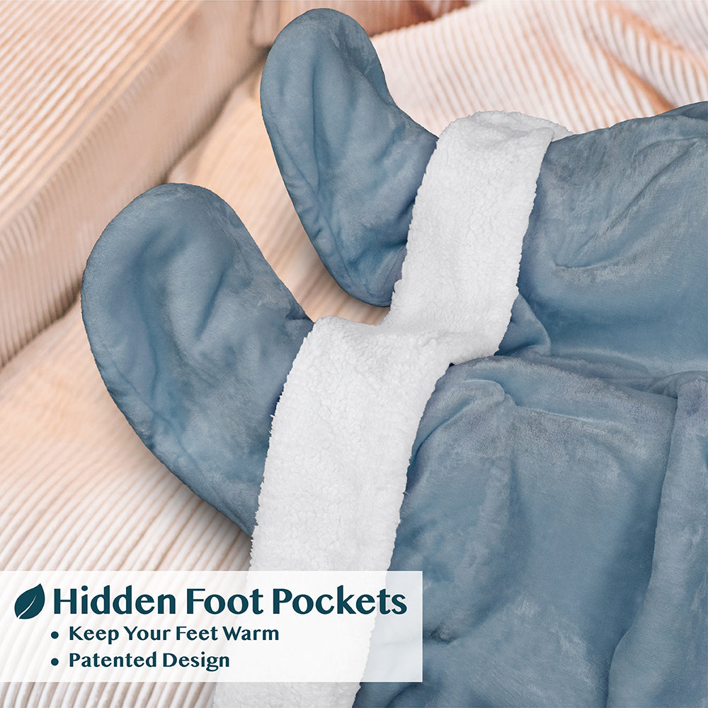 Blanket with Sleeves - Foot Pockets