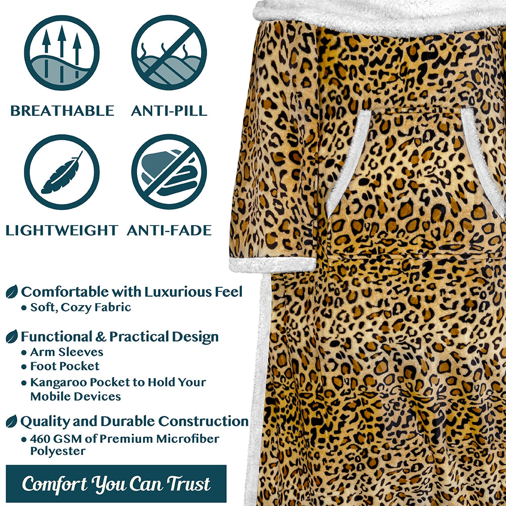 Blanket with Sleeves - Foot Pockets