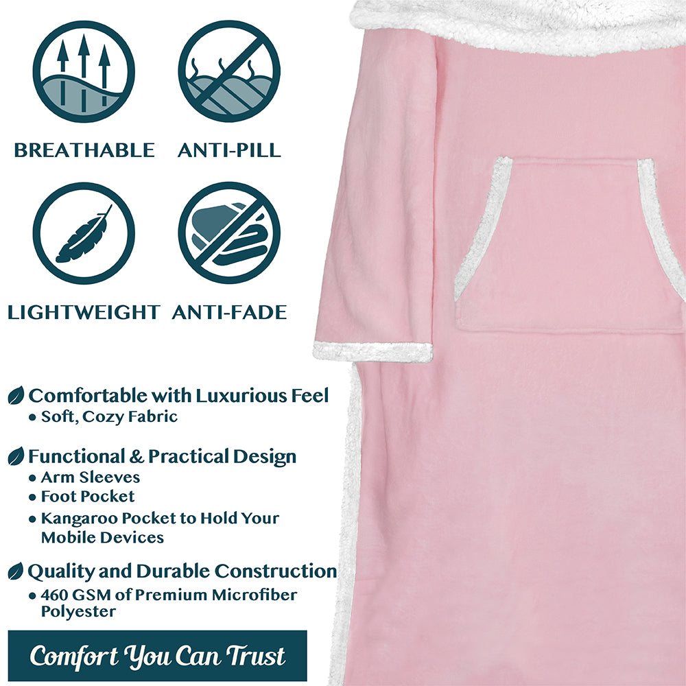 Blanket with Sleeves - Foot Pockets