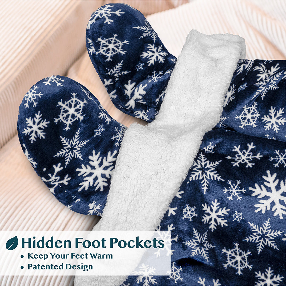 Blanket with Sleeves - Foot Pockets