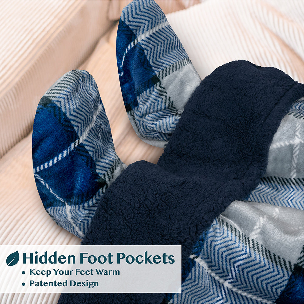 Blanket with Sleeves - Foot Pockets