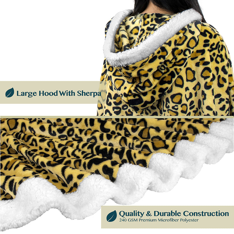 Angel Wrap Hoodie Sherpa Poncho Blanket