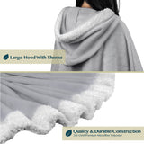 Angel Wrap Hoodie Sherpa Poncho Blanket