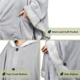 Angel Wrap Hoodie Sherpa Poncho Blanket