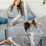 Angel Wrap Hoodie Sherpa Poncho Blanket