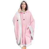 Angel Wrap Hoodie Sherpa Poncho Blanket