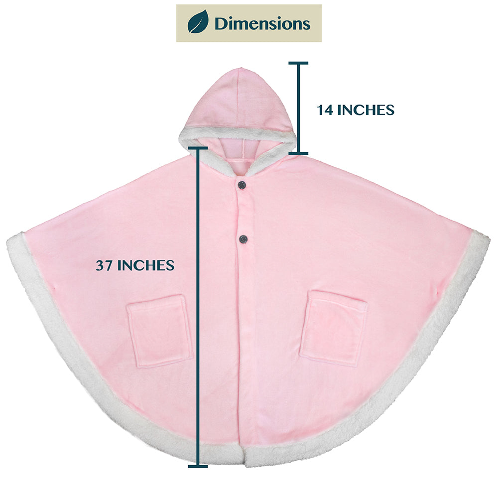 Angel Wrap Hoodie Sherpa Poncho Blanket