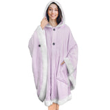 Angel Wrap Hoodie Sherpa Poncho Blanket