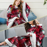 Angel Wrap Hoodie Sherpa Poncho Blanket