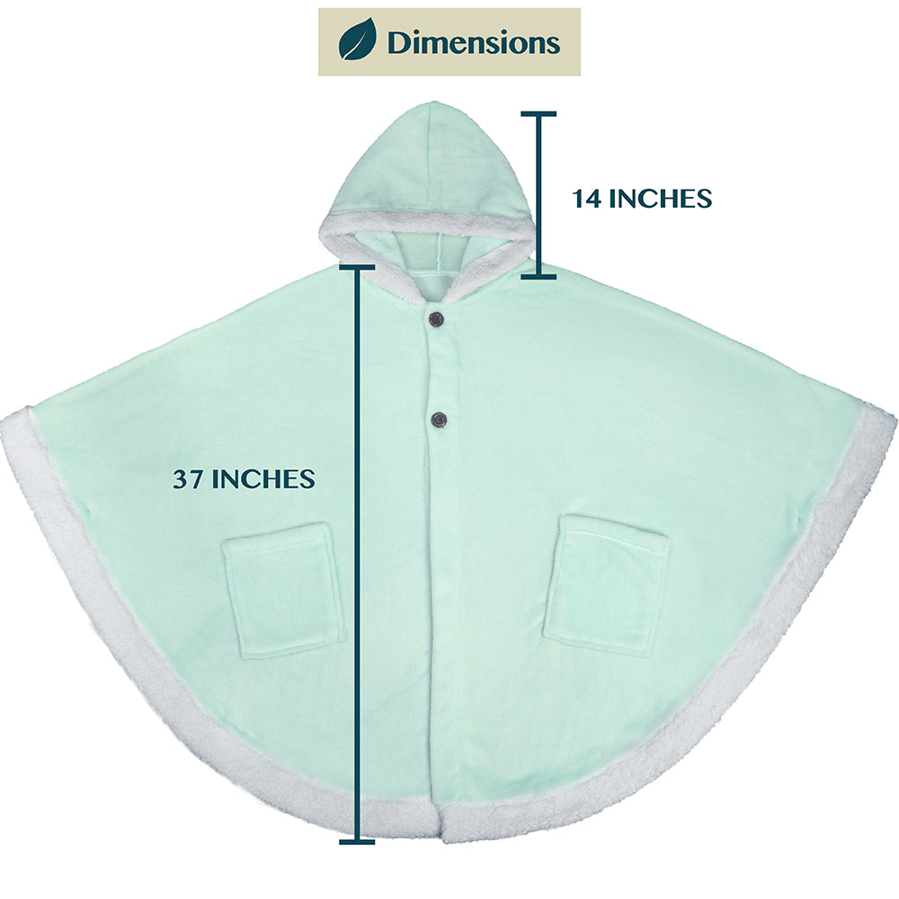 Angel Wrap Hoodie Sherpa Poncho Blanket