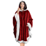 Angel Wrap Hoodie Sherpa Poncho Blanket