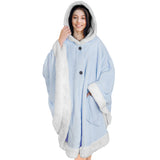 Angel Wrap Hoodie Sherpa Poncho Blanket