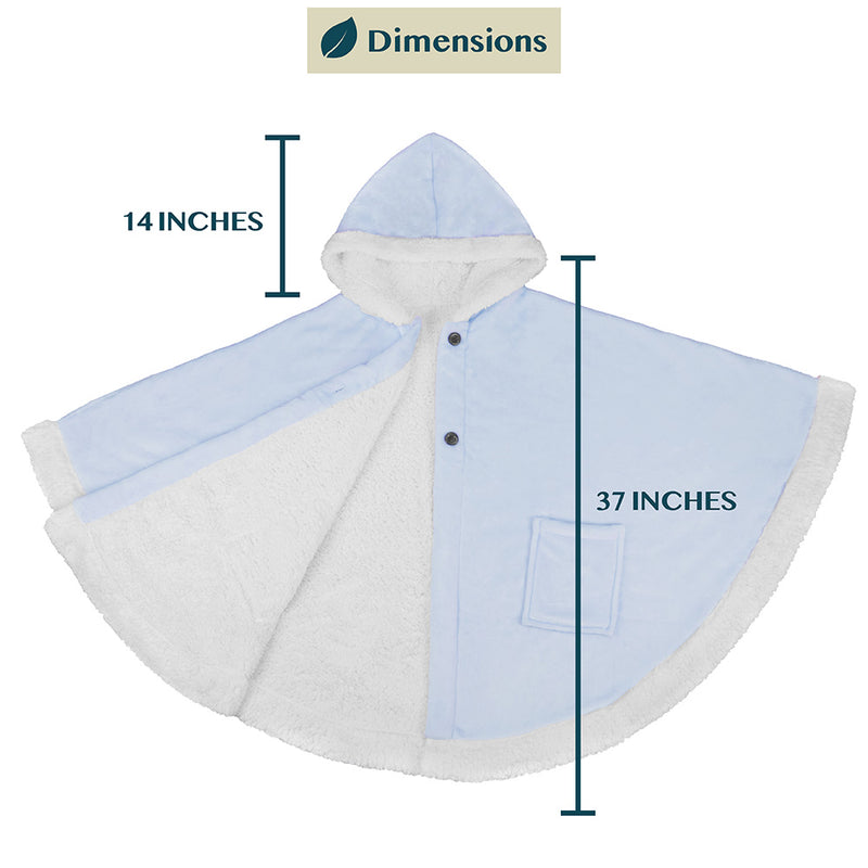 Angel Wrap Hoodie Sherpa Poncho Blanket