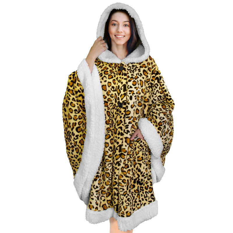 Angel Wrap Hoodie Sherpa Poncho Blanket