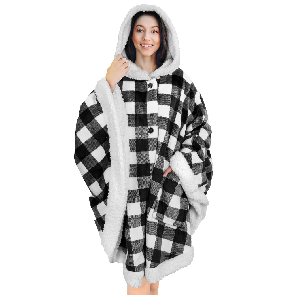 Angel Wrap Hoodie Sherpa Poncho Blanket – PAVILIA