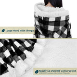 Angel Wrap Hoodie Sherpa Poncho Blanket