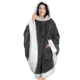 Angel Wrap Hoodie Sherpa Poncho Blanket