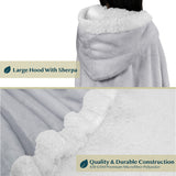 Angel Wrap Hoodie Sherpa Poncho Blanket