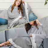 Angel Wrap Hoodie Sherpa Poncho Blanket