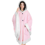 Angel Wrap Hoodie Sherpa Poncho Blanket