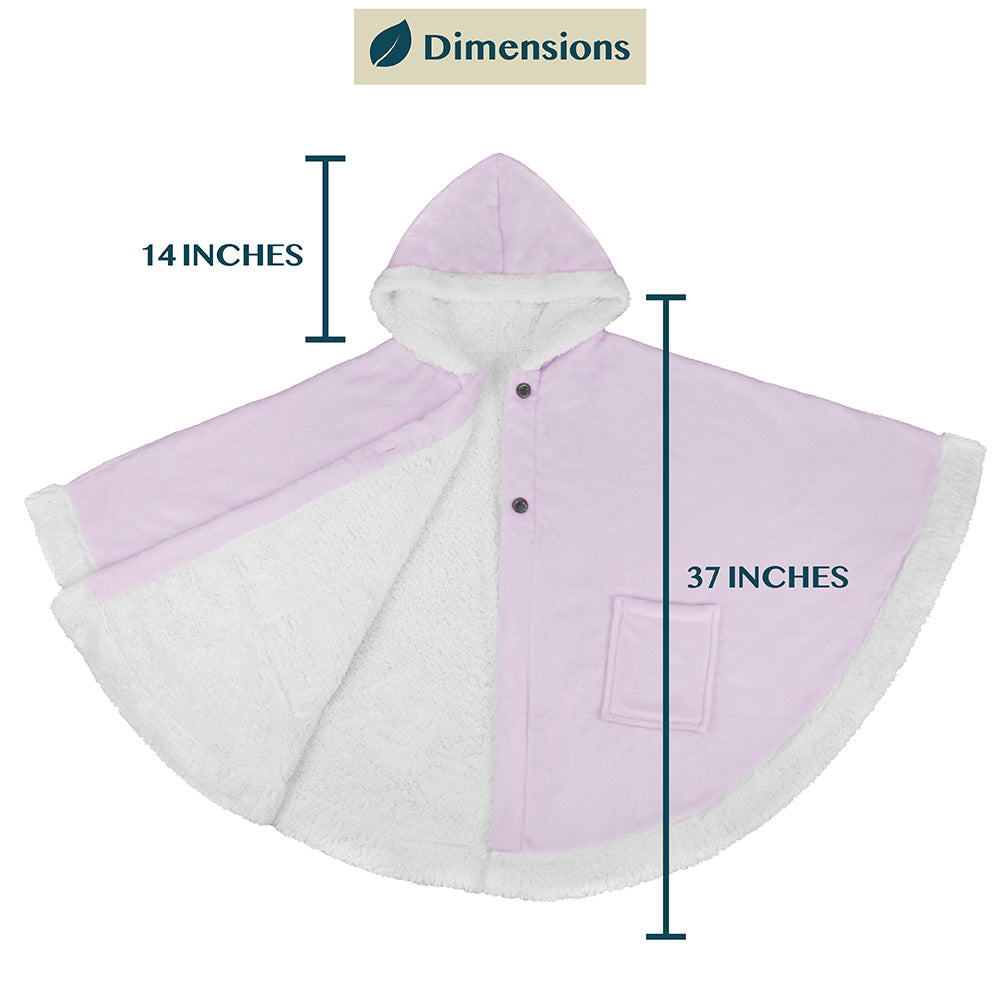 Angel Wrap Hoodie Sherpa Poncho Blanket