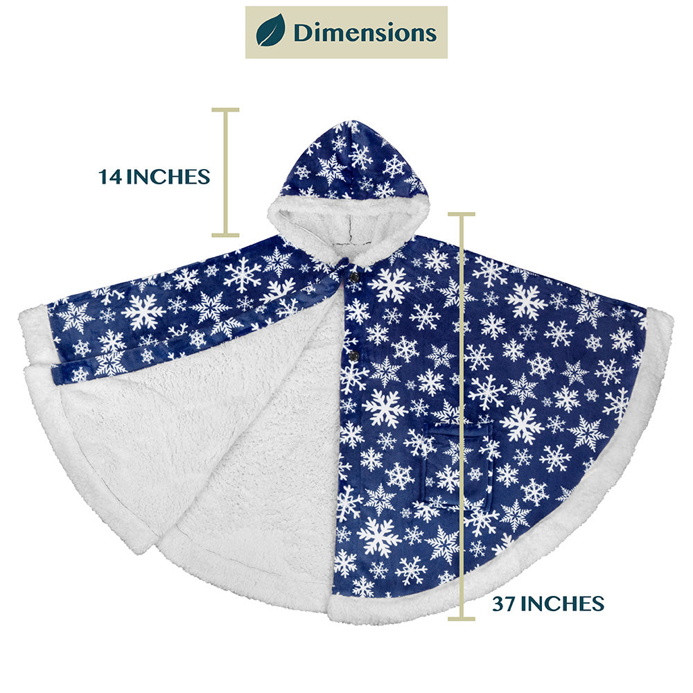 Angel Wrap Hoodie Sherpa Poncho Blanket