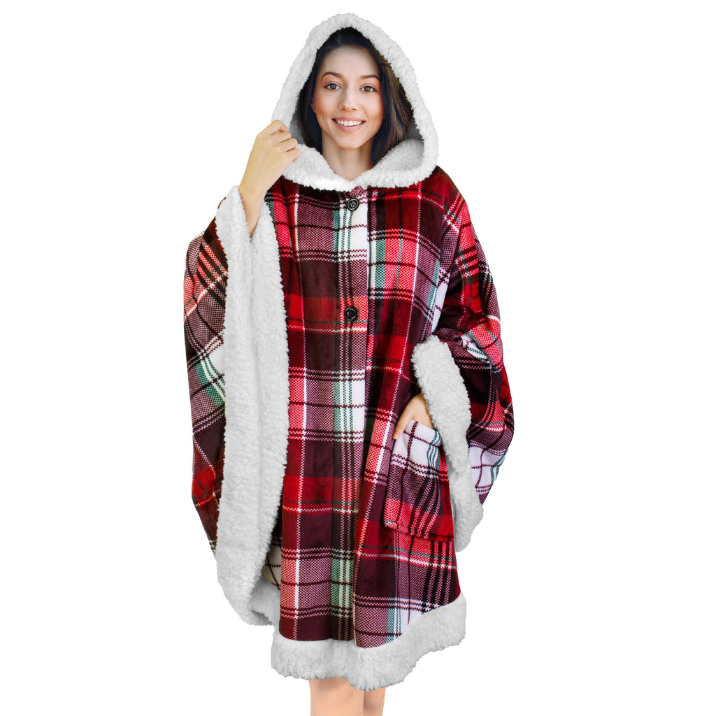 Angel Wrap Hoodie Sherpa Poncho Blanket – PAVILIA