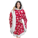 Angel Wrap Hoodie Sherpa Poncho Blanket