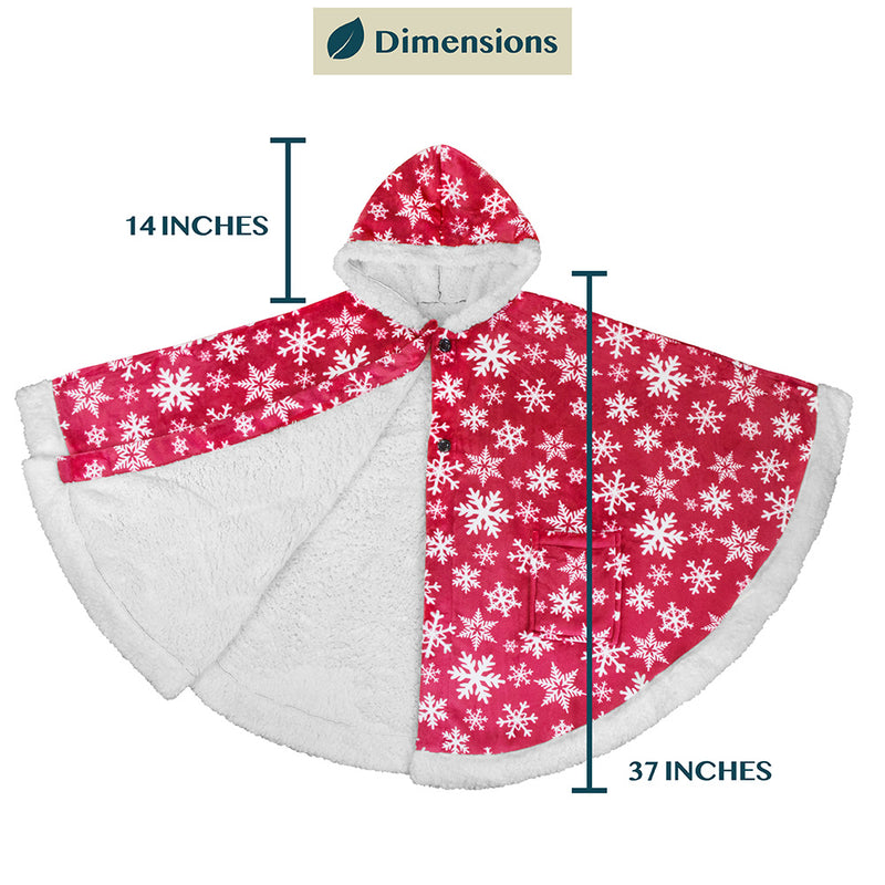 Angel Wrap Hoodie Sherpa Poncho Blanket