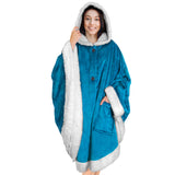 Angel Wrap Hoodie Sherpa Poncho Blanket