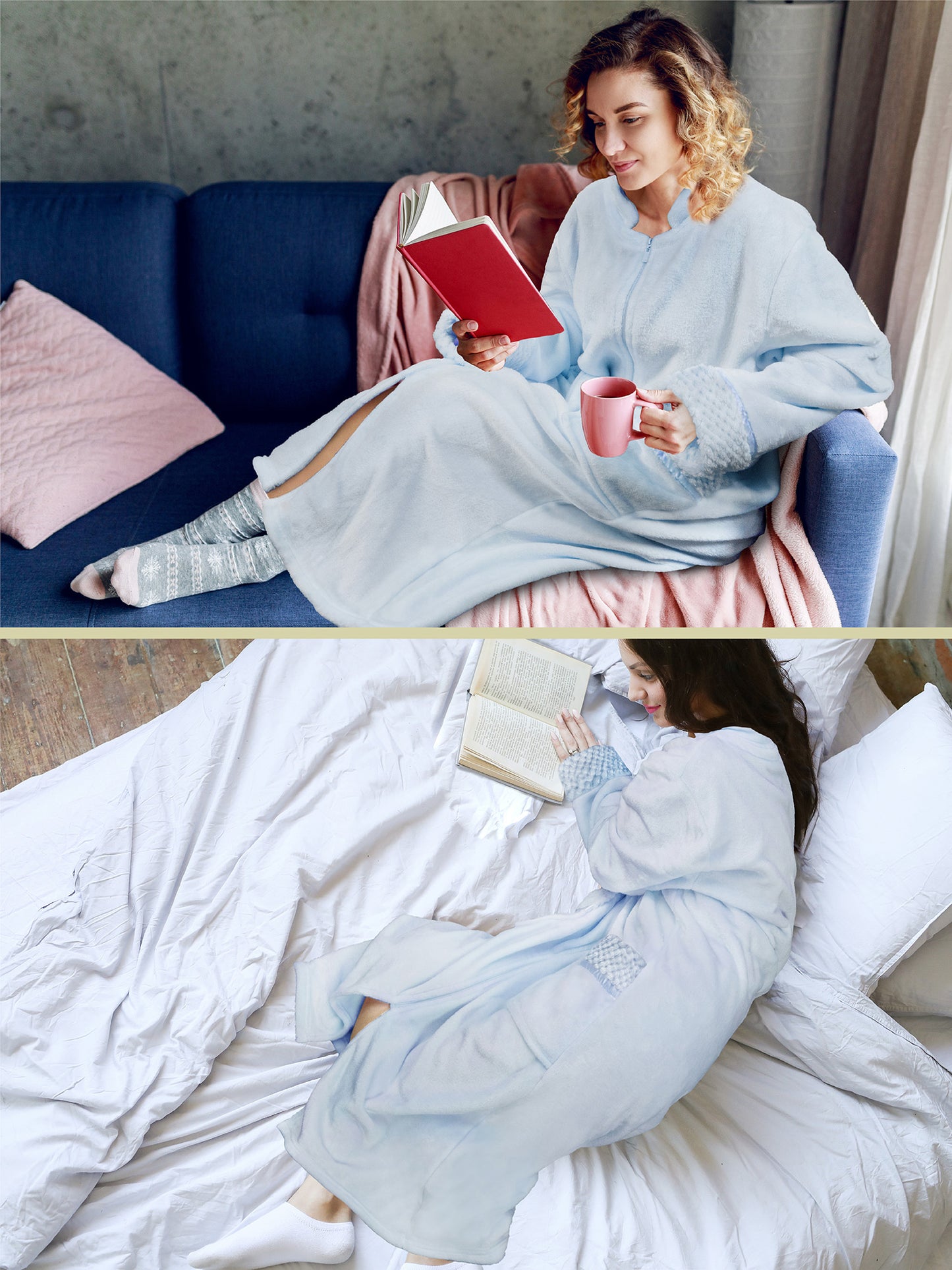 Women's Housecoat Zipper Robe