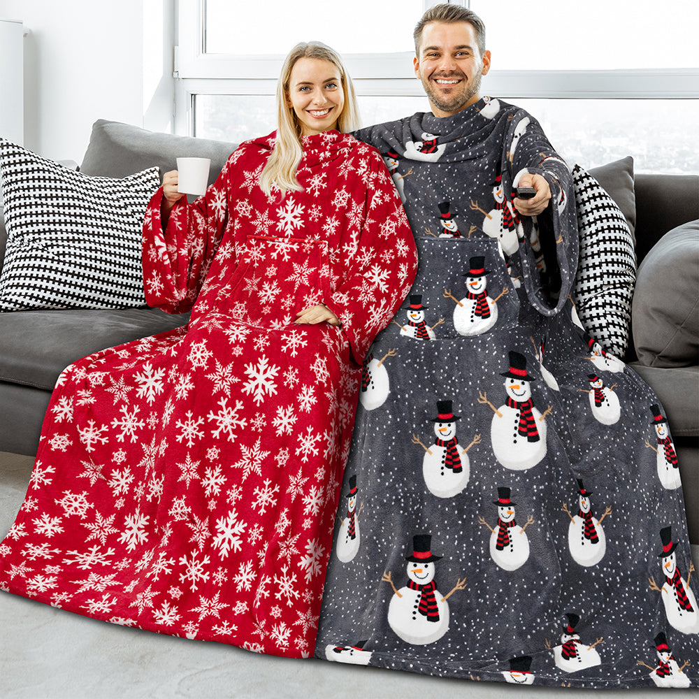 Blanket with Sleeves - Kangaroo Pocket