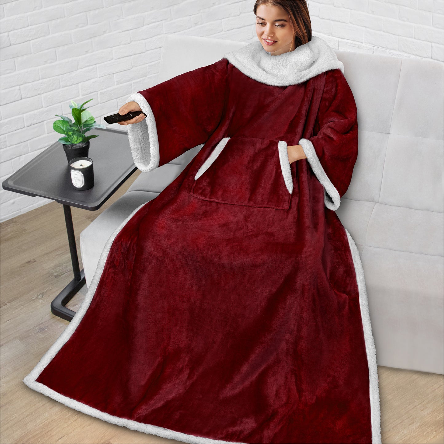 Blanket with Sleeves - Kangaroo Pocket