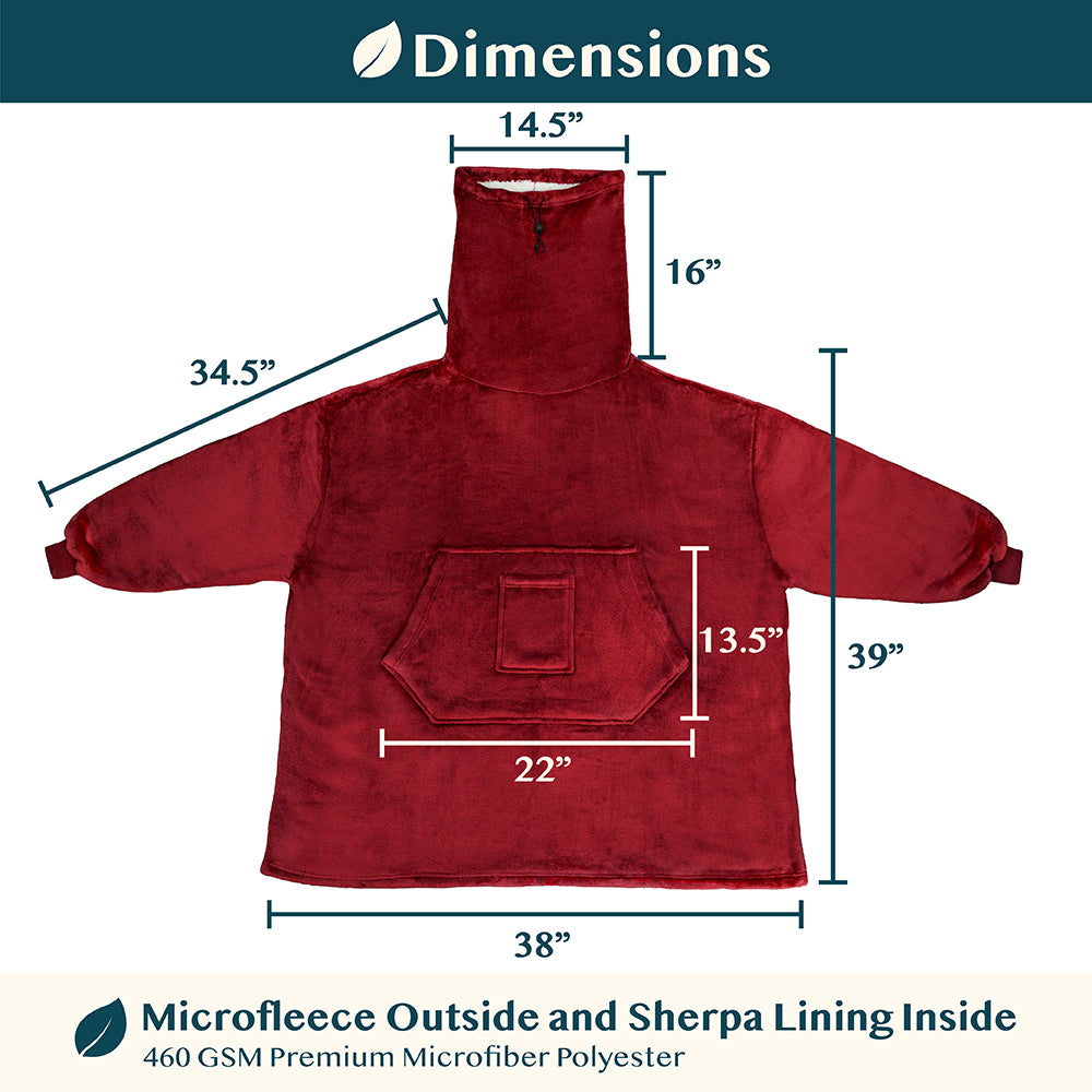 Neck Warmer Sweatshirt Hoodie Blanket