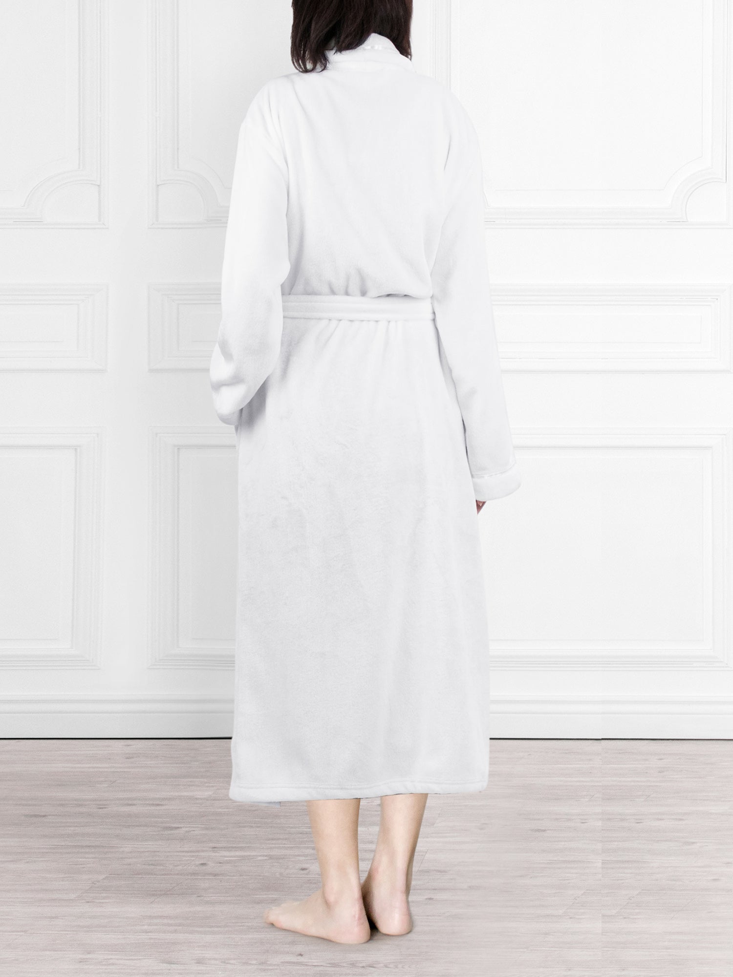 Women's Satin Trim Fleece Robe