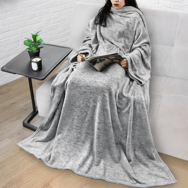 Blanket with Sleeves - Patch Pocket